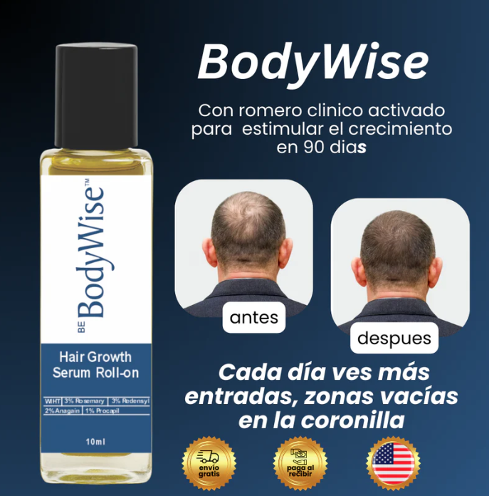 Rolon BodyWise-Estimula el crecimiento de tu cabello con el efecto del Romero