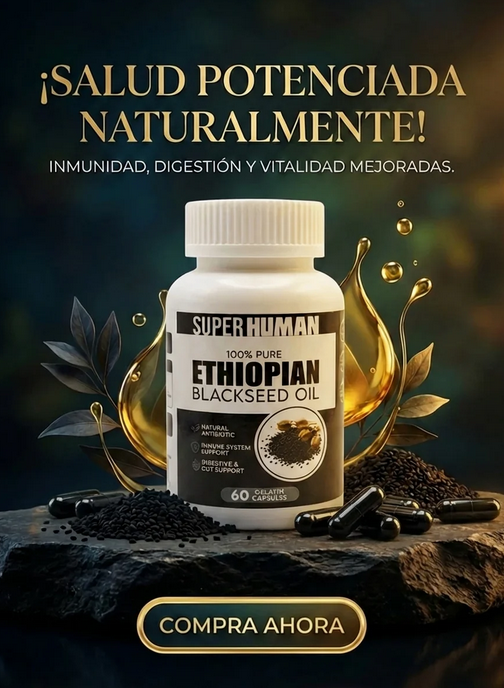 SUPER HUMAN Ethiopian Black Seed Oil – INMUNIDAD FUERTE, DIGESTION SANA (60 Capsules)