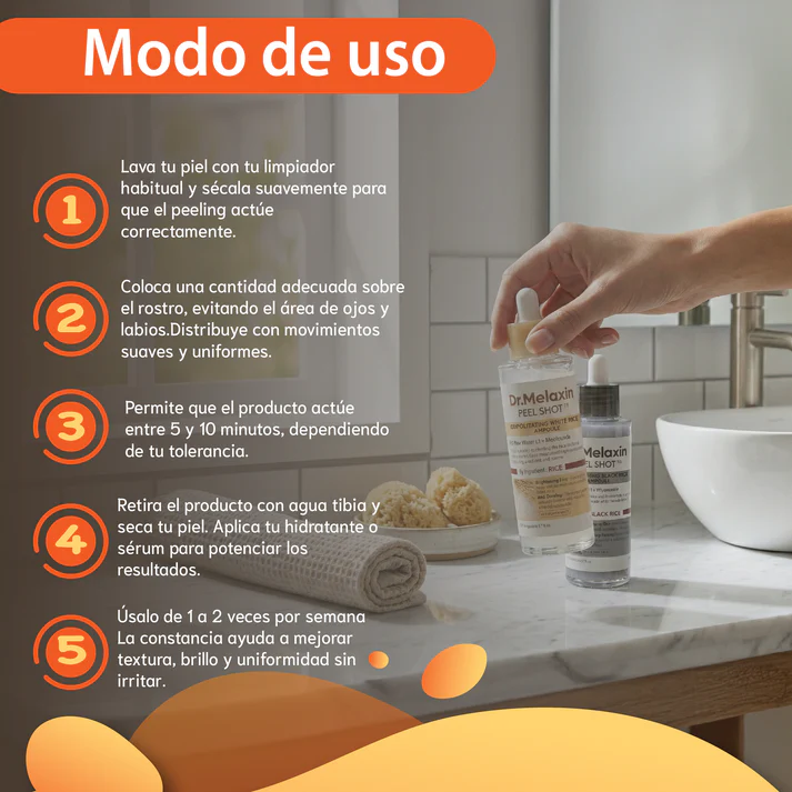 Dr.melaxin Peel Shot Glow- Exfoliante removedor de manchas