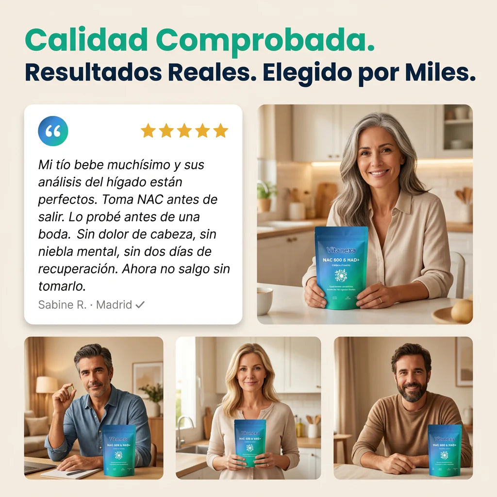 Complejo diario NAC600 + NAD-APOYA A LA DESINTOXICACIÓN DEL HÍGADO