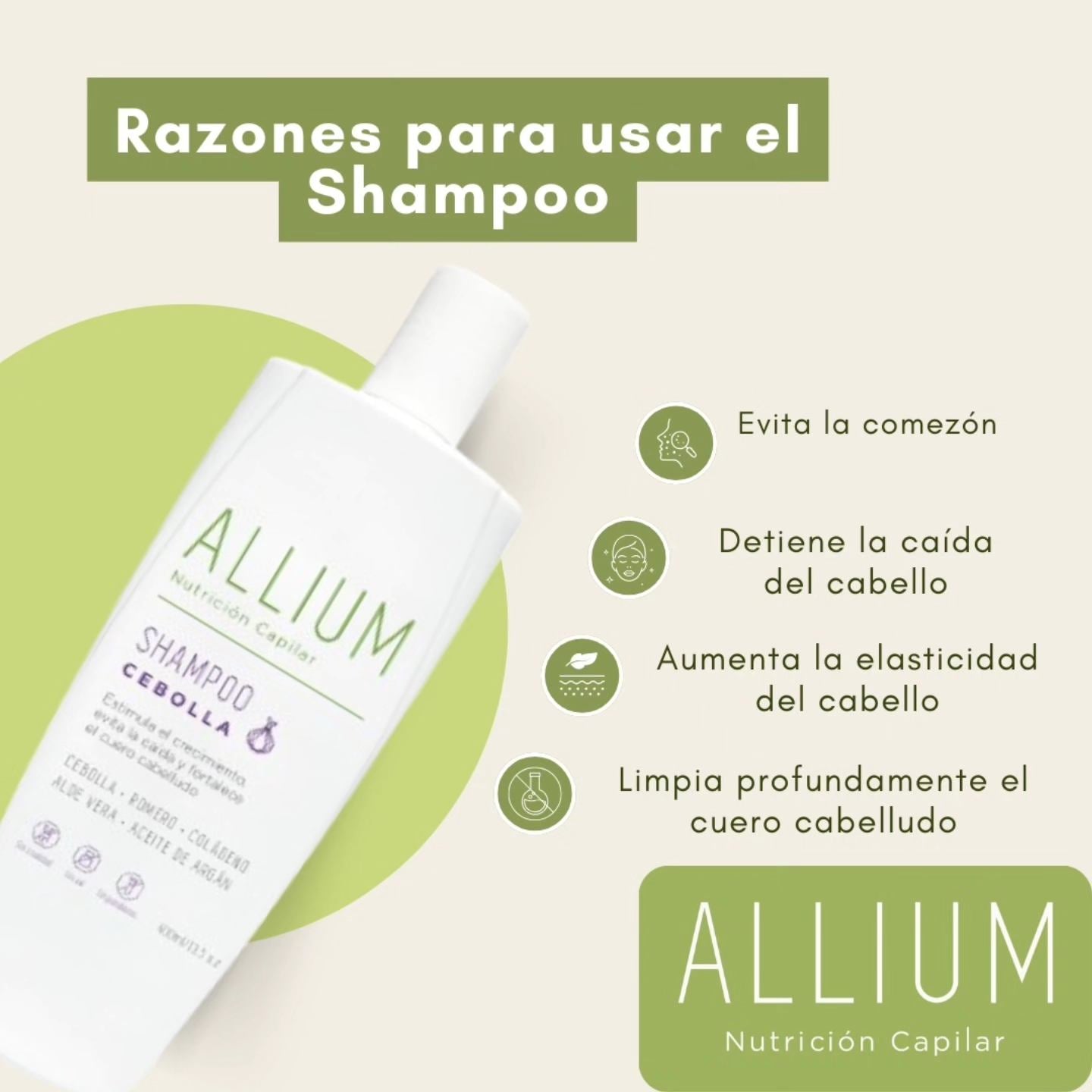 SHAMPOO ALLIUM-RESTAURA Y LIMPIA TU CUERO CABELLUDO
