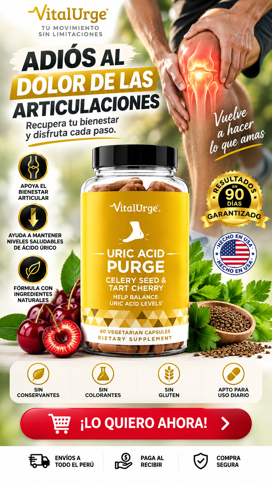 PURGE URID ACID-ELIMINA EL DOLOR DE LAS ARTICULACIONES Y CUIDA TU ACIDO ÚRICO