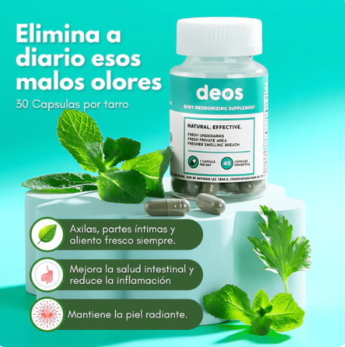 DEOS- DESODORANTE INTERNO, MEJORA TU OLOR CORPORAL