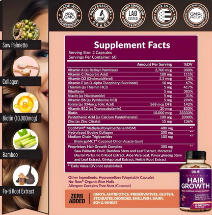 HAIR GROWN (60 CAP)- RESTAURA TU SALUD CAPILAR