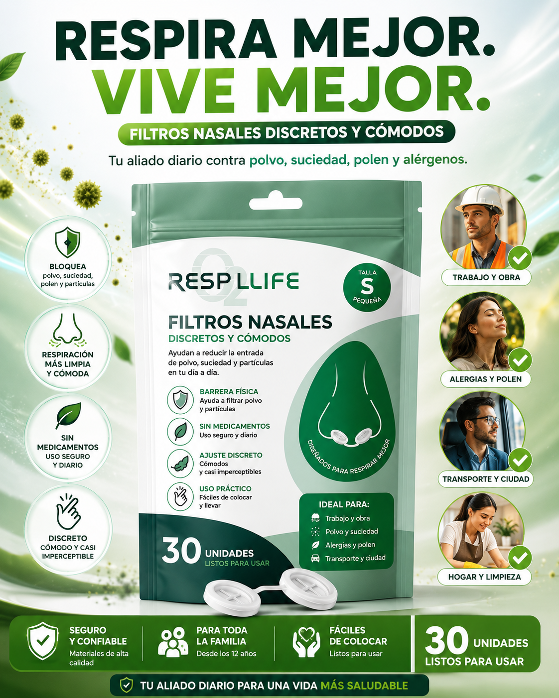 FILTROS NASALES (PACK X 30)