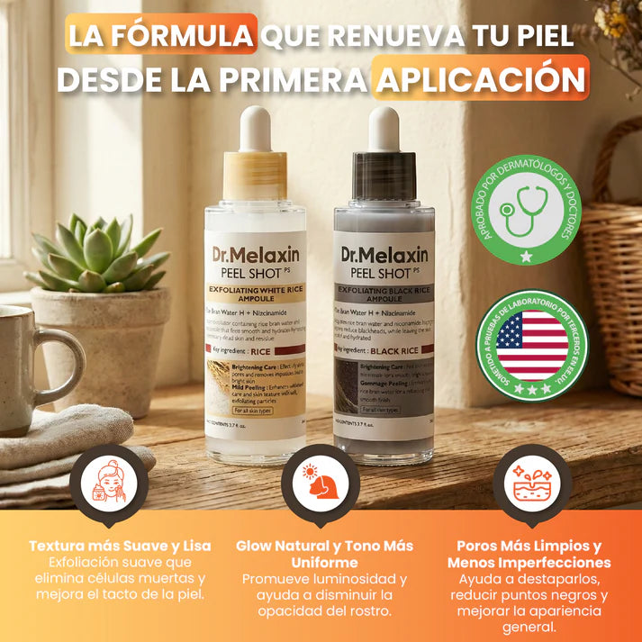 Dr.melaxin Peel Shot Glow- Exfoliante removedor de manchas