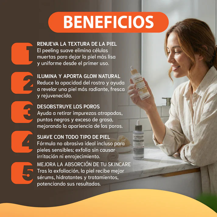 Dr.melaxin Peel Shot Glow- Exfoliante removedor de manchas
