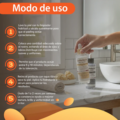 Dr.melaxin Peel Shot Glow- Exfoliante removedor de manchas